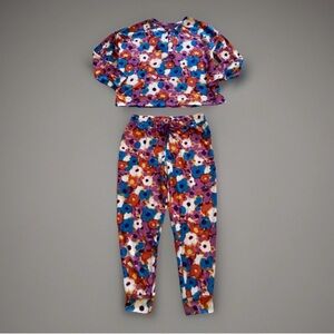 Refinery29 Pajamas SET Sz L Lounge Wear Henley Top Jogger Bottom Soft Comfy EUC